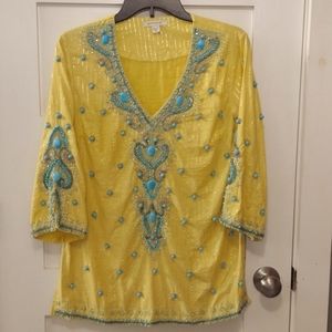 Beaded made in India top